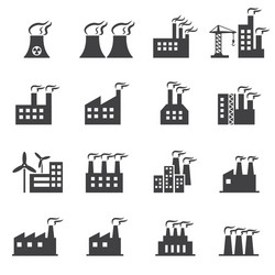 industrial building icon vector