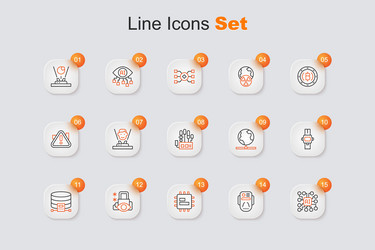 set line neural network artificial intelligence vector image