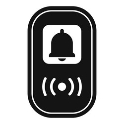 wireless intercom system showing bell icon vector image