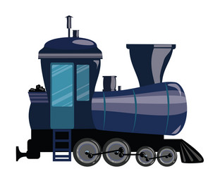 cartoon train a railway vector