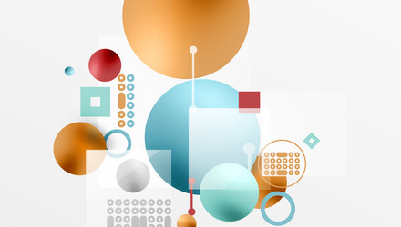 circles and elements geometric abstract background vector image