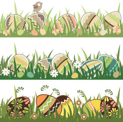 Easter borders vector