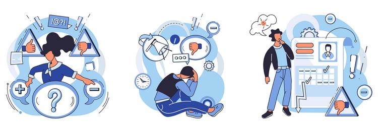 understanding problem solving decision making vector image