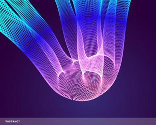 3d connection structure futuristic technology vector image