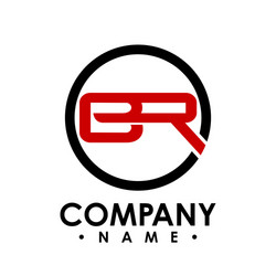 Br letter with circle shape logo design template Vector Image