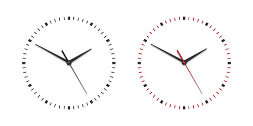 classic simple wall clock without numbers vector image