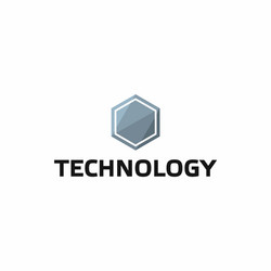 Technology logo on white background vector