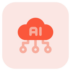 ai cloud storage helps to automate complex tasks vector image