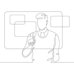 Continuous Line Programmer Interface vector image