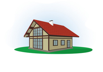 icon of house on a light background vector