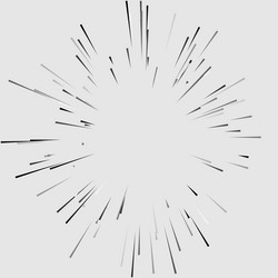 Vector Radiating Ray Radial radiating dynamic rays beams lines Vector Image