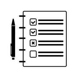 school journal notebook icon symbol template vector image