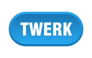 twerk button rounded sign on white background vector