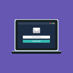 web template of computer email form vector image