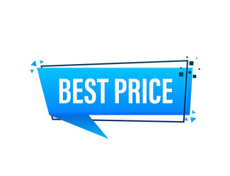 best price text on blue banner advertising vector