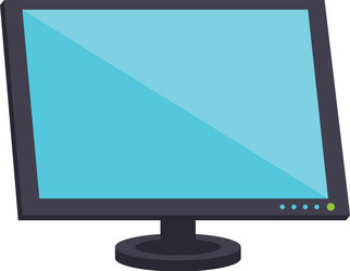 computer monitor hardware device isolated vector image
