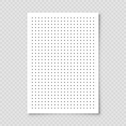 dotted graph paper with grid polka dot pattern vector image
