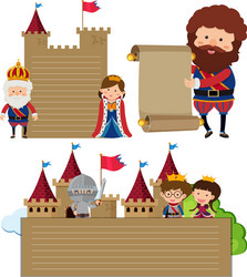 paper template with king and queen vector