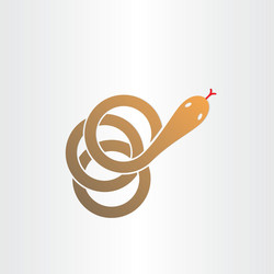 brown snake stylized pharmacy symbol vector