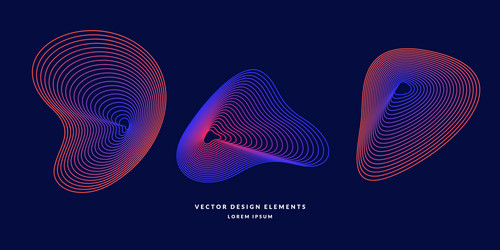 Dynamic Colored Line Abstract Element vector image