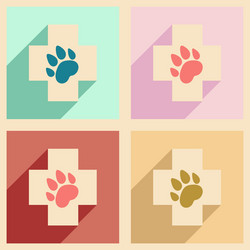 flat with shadow concept and mobile application vector image