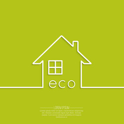 ribbon in the form of house with shadow and space vector image