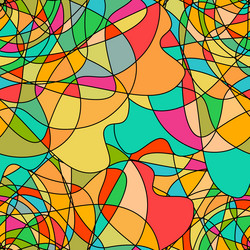 seamless pattern with abstract swirling colorful vector