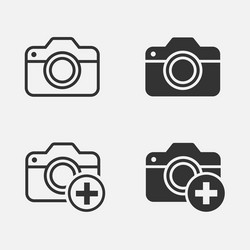 add photo icon for graphic and web design vector image