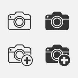 Add photo icon for graphic and web design vector