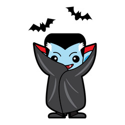 dracula halloween cartoon character vector