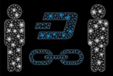flare mesh 2d people dash blockchain with vector image