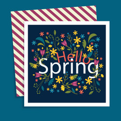 hello spring background vector image