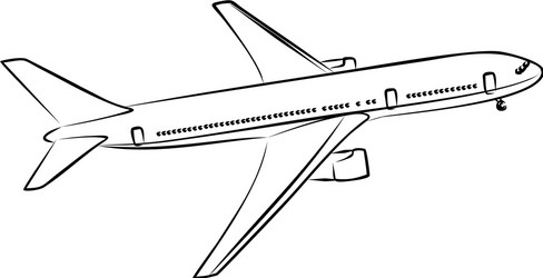 Sketch of passenger liner vector