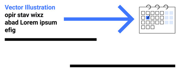 task completion flow with checklist and calendar vector image