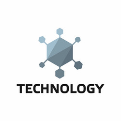 Technology logo on white background vector