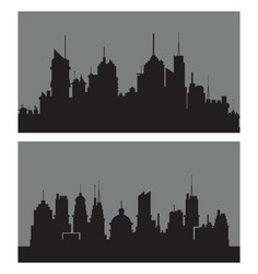 City skyline flat style Royalty Free Vector Image
