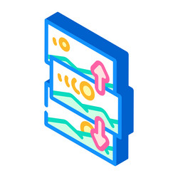 parallax scrolling ux ui design isometric icon vector image