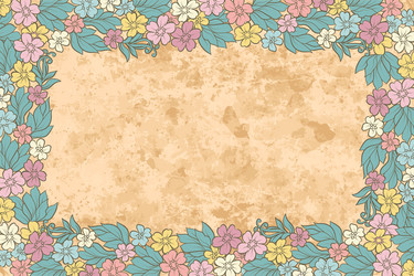 retro floral background vector