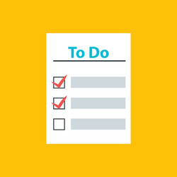 to do list with check marks vector image