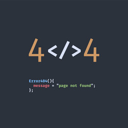 404 Error Page - Not Found vector image