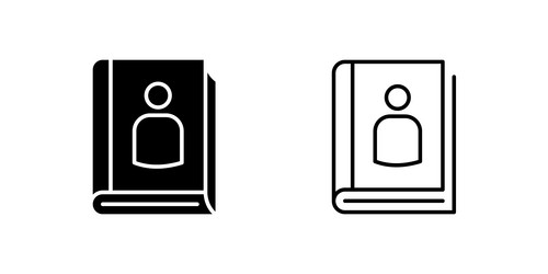 contacts icon set visualizing saved user profiles vector image