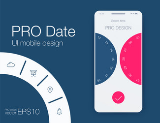 date application ui design concept stock vector image