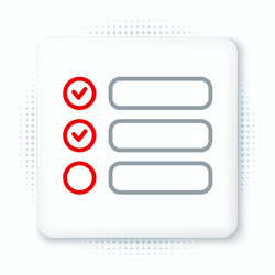 line task list icon isolated on white background vector image
