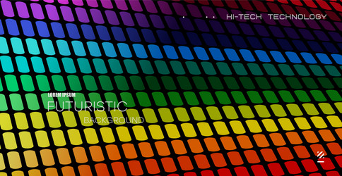 multicolored pattern rounded squares tiled vector image