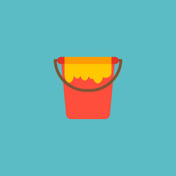 paint bucket icon flat element vector image