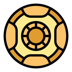 round drone flying showing camera view from below vector image