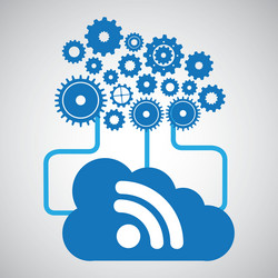 cloud network wifi technology connection design vector image