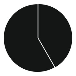 abstract pie chart for business icon simple style vector image