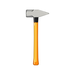 Wood hammer tool cartoon Royalty Free Vector Image