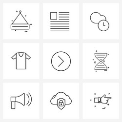 isolated symbols set 9 simple line icons vector image